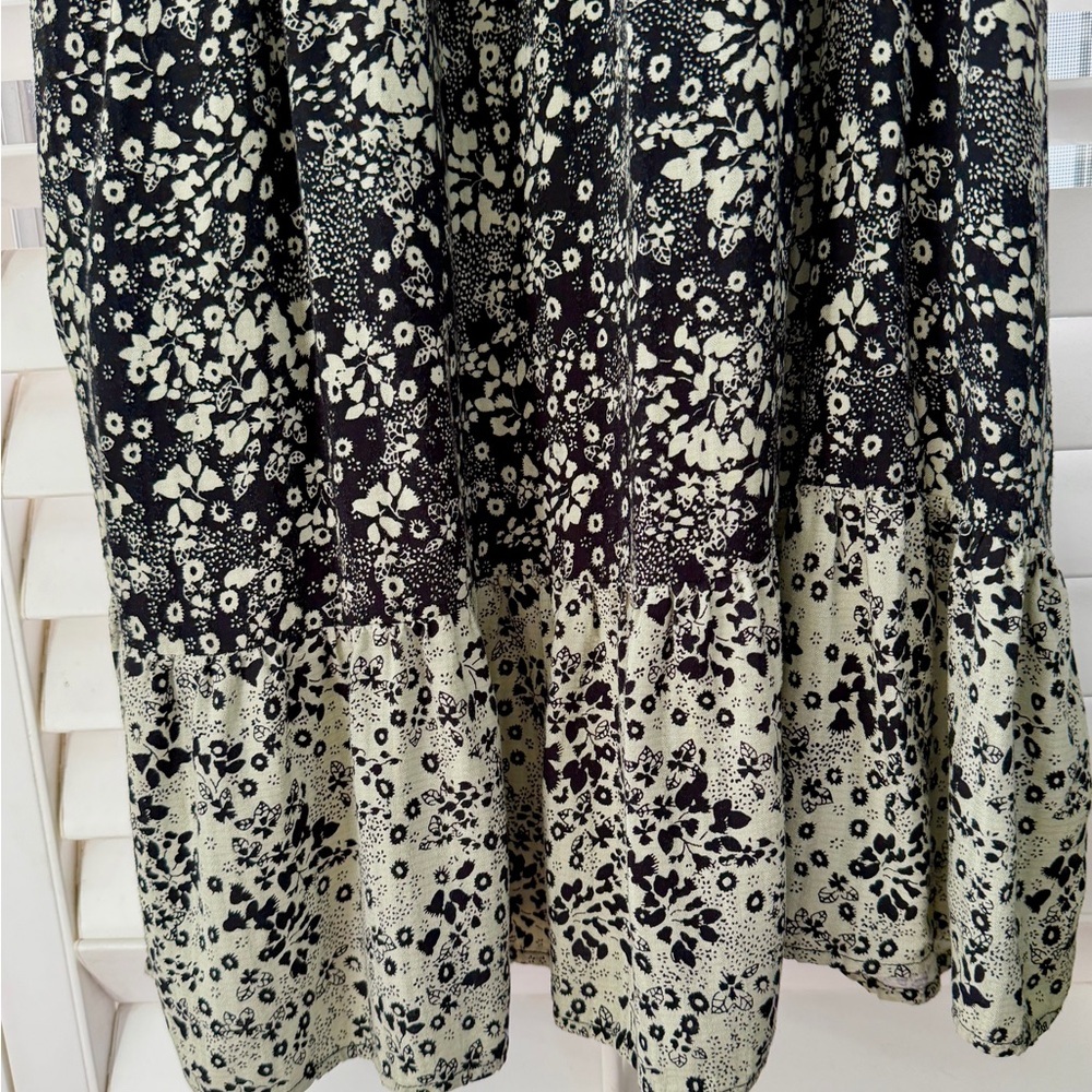 Knox Rose Womens Long Sleeve Dress Size L Prairie Floral Printed Pockets Swing - Picture 9 of 10